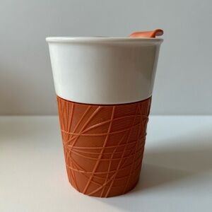 Starbucks Orange and White Ceramic Mug